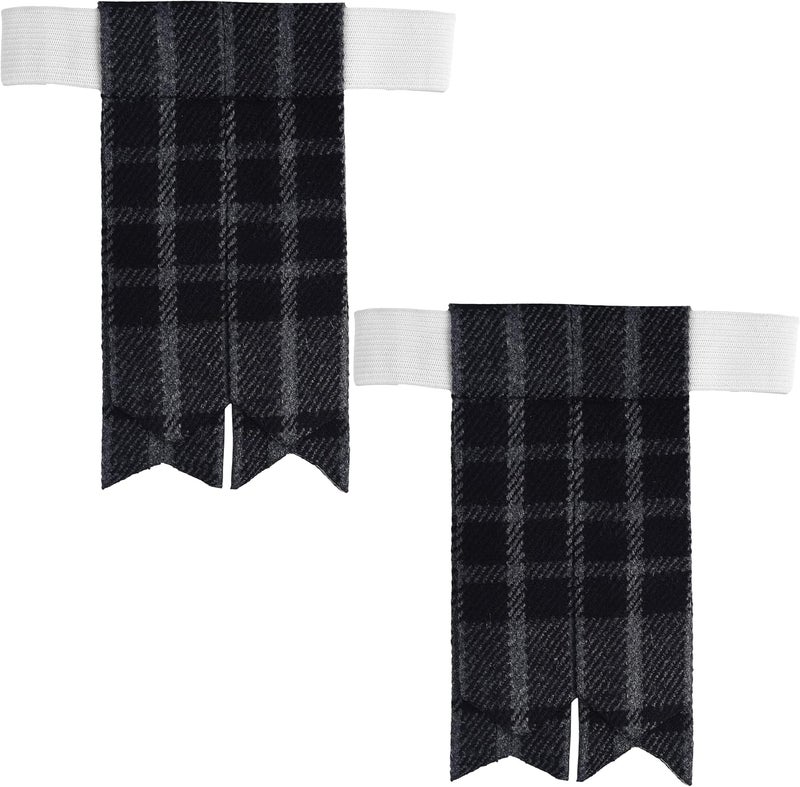 Allsafe Traders Store Scottish Tartan Kilt Flashes with Elastic Adjusters - Image 1
